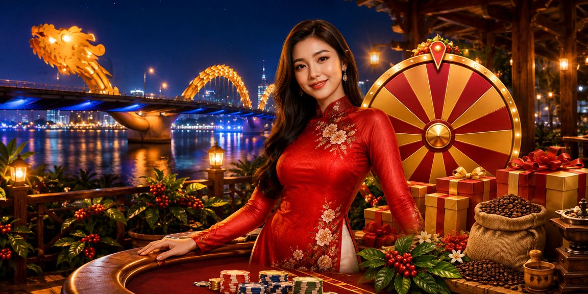 Sự kiện lucky draw và may mắn tại Đà Nẵng với người chơi mặc áo dài truyền thống