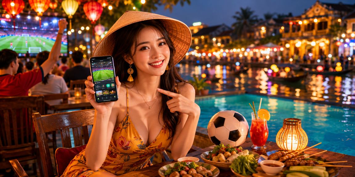 Người dùng tại Hội An xem tỷ lệ kèo bóng đá buổi sáng bên tách cà phê
