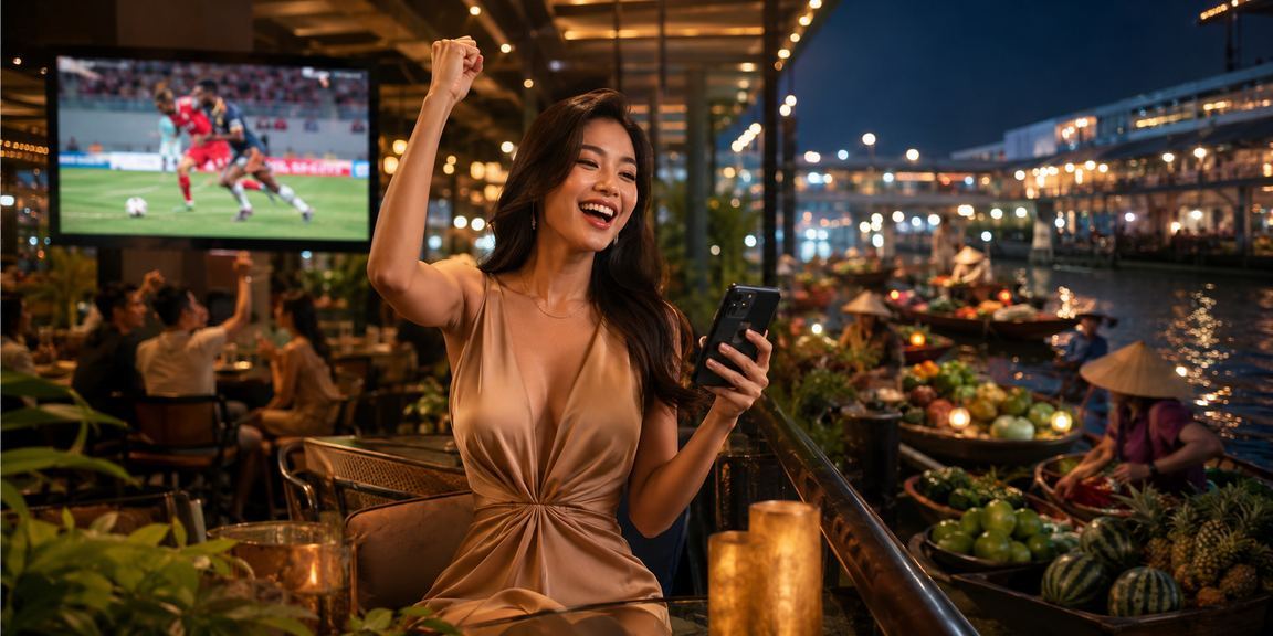 Người chơi sử dụng điện thoại tham gia casino trực tuyến tại vùng Mekong Việt Nam