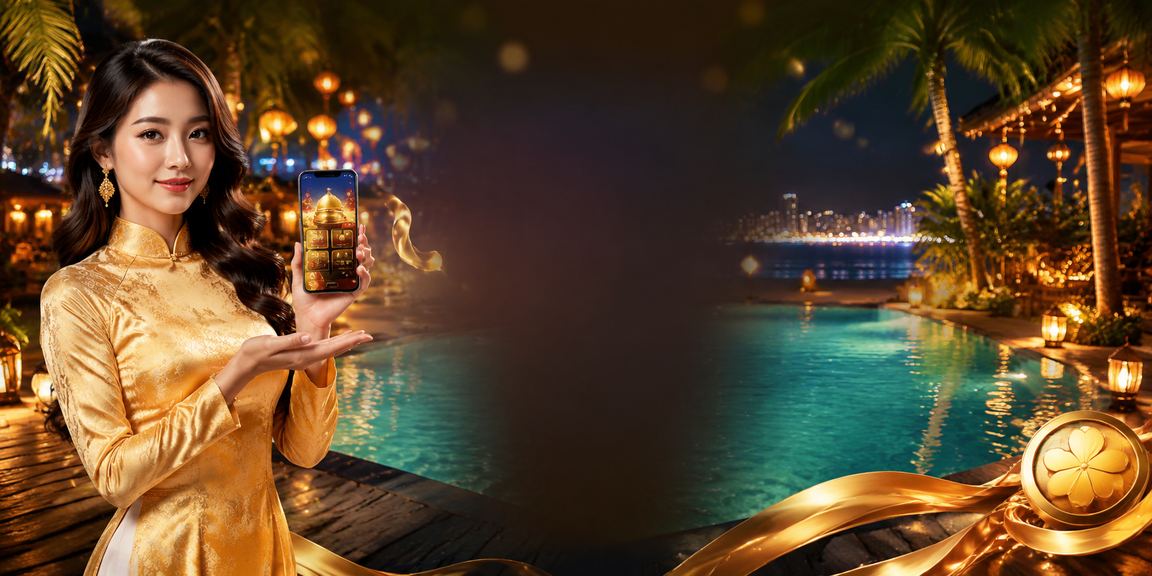 Phụ nữ Nha Trang chơi mobile casino với áo dài – giao diện nền tảng 727 trên điện thoại